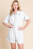 SCUBA ZIP UP ROMPER