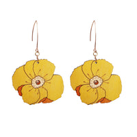 Yellow Poppy Earrings