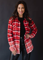 Red, Black & White Plaid Flannel