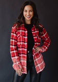 Red, Black & White Plaid Flannel