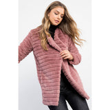 Stripe Plush Coat