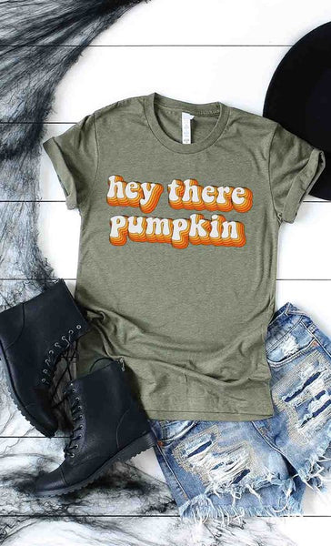 Retro Hey There Pumpkin Graphic Tee