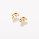 Rainbow Enamel Stud Earrings - 100% Proceeds Donated 🌈