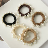 Textured Seamless Pearl Hair Tie (Set of 5)