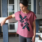 Red Beets Farmers Market Vegetables Loose Fit Boxy Tee Rouge