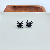 Spider Studs - Black // Halloween Earrings