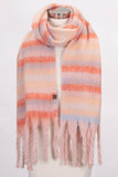 C.C Horizontal Multi Color Stripe Woven Scarf