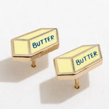 Butter Enamel Stud Earrings
