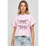 TIGERS  VINTAGE GRAPHIC CROP TOP