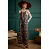 FLORAL PRINT WIDE LEG LIGHTWEIGHT JUMPSUIT OVERALL