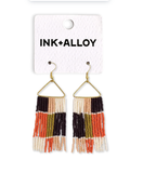 Whitney Patchwork Beaded Fringe Earrings Jaipur Wholesale