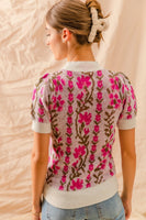 Vintage Washed Terry Knit Top With Raglan Sleeves