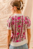 Vintage Washed Terry Knit Top With Raglan Sleeves