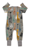 Giraffes, Gray Baby Pajamas: 3-6 Months