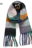 Chunky Oblong Plaid Multi Color Brushed Scarf (18 colors)