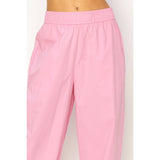 Poplin High Waist Wide Leg Pants