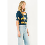 Short Sleeve Horse Detail Top