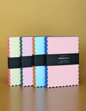 Mini Wave Shaped Notepad | Citron + Hot Coral Edge