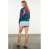 Flower Rib Knit Sweater