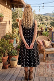 Retro Dot Tank & Midi Skirt Set