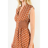 Polka Dot Zipper Midi Dress