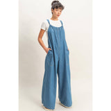 Denim Adjustable Strap Jumpsuit