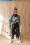 See the good flower | vintage navy crop