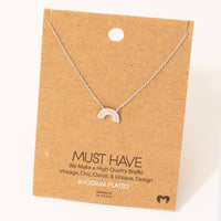 Mini Metallic Rainbow Pendant Necklace: G