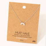 Mini Metallic Rainbow Pendant Necklace: G