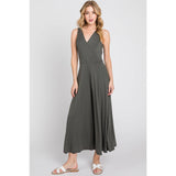 SURPLICE SLEEVELESS WIDE LEG JUMPSUIT - VJU17277