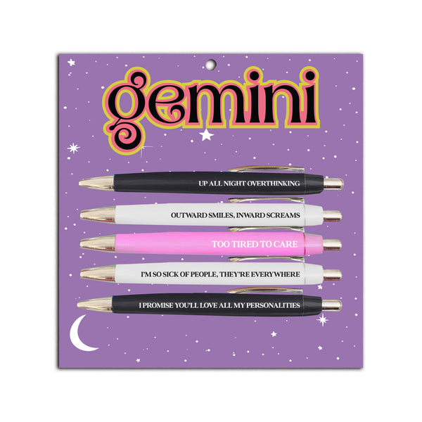 Gemini Pen Set (astrology, zodiac, funny, gift, pens)