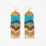 Half Moon Cascade Earrings: Gold neutral