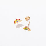 Rainbow Enamel Stud Earrings - 100% Proceeds Donated 🌈