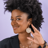 Gretchen Large Circle with Holes Earrings Brass Wholesale