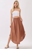 Smocked Waist Flowy Skirt - VNS16762