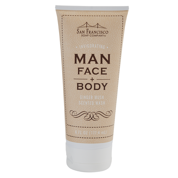 Man Face & Body Wash 6oz Ginger Musk