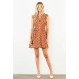 Polka Dot Zipper Midi Dress