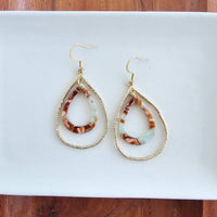 Savannah Earrings - Seafoam & Rust // Fall, Jewelry, Gifts