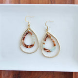 Savannah Earrings - Seafoam & Rust // Fall, Jewelry, Gifts