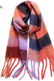Chunky Oblong Plaid Multi Color Brushed Scarf (18 colors)