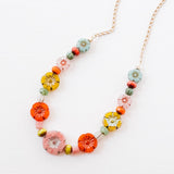 Handmade Dainty Flower Field Necklace For Spring