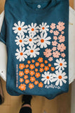 See the good flower | vintage navy crop
