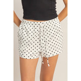 Polka Dot Drawstring Shorts