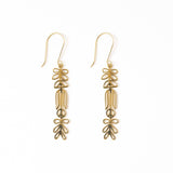 Elsa Botanical Nordic Floral Drop Earrings Brass Wholesale