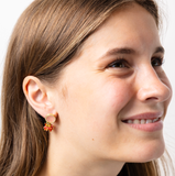 Kimberly Enamel Earring Coral
