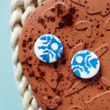 Whig Rose Stud Post Earrings - Wholesale
