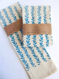 Vine Kitchen Towel, Handprinted Tea Towel