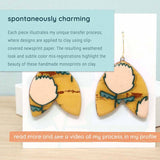 Orange Flora Dangle Earrings - Wholesale