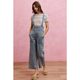 LOW NECKDROP OVERFIT DENIM JUMPSUIT