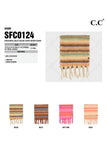 C.C Horizontal Multi Color Stripe Woven Scarf
